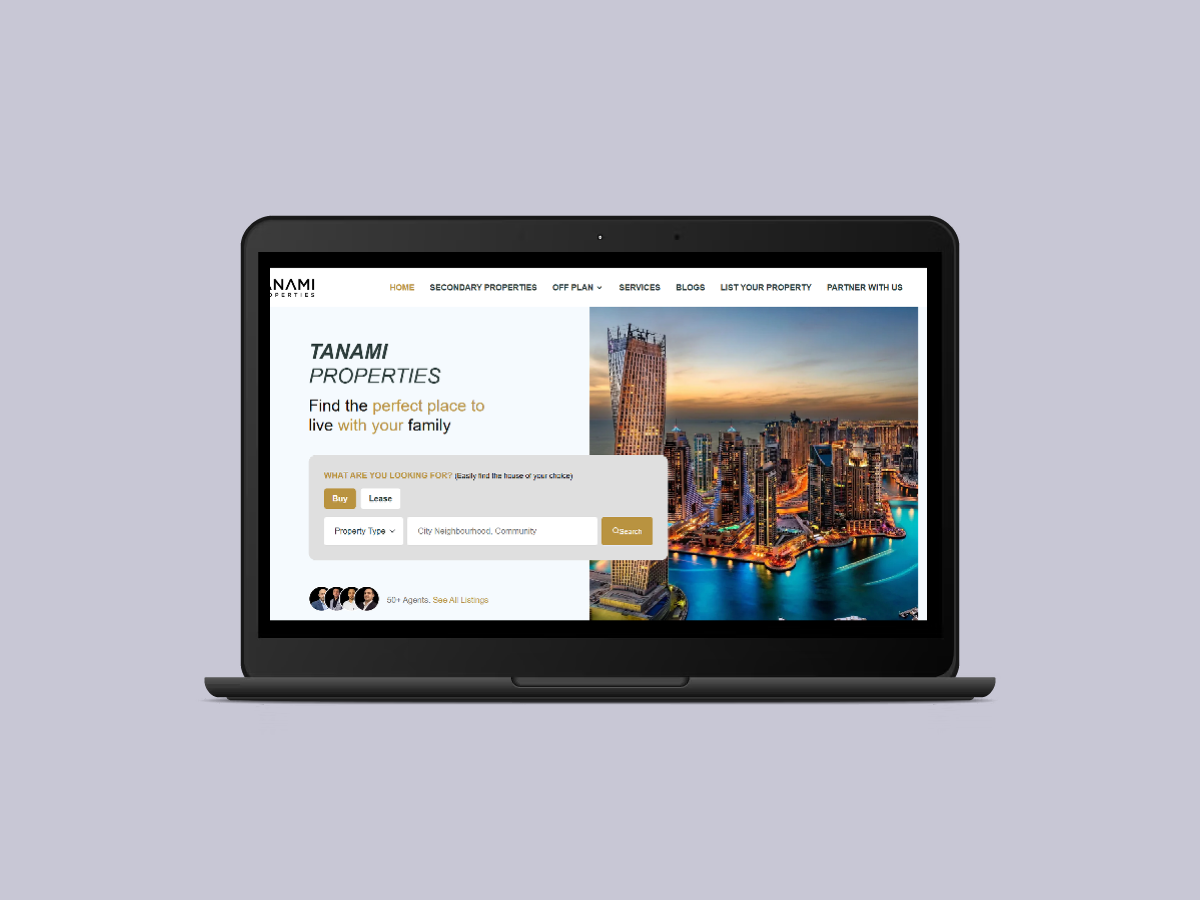 Dubai real estate web app – property search and listing platform